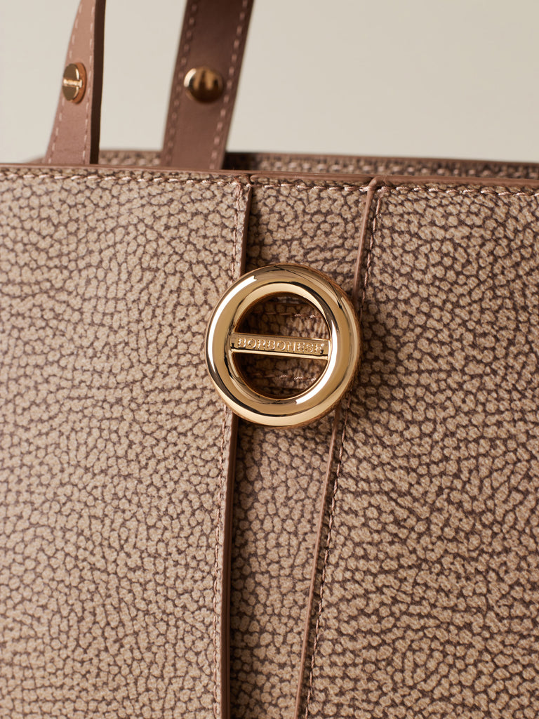 Borsa a mano di Tela rivestita OP - TULIP BORSA BAULETTO MEDIUM - Borbonese