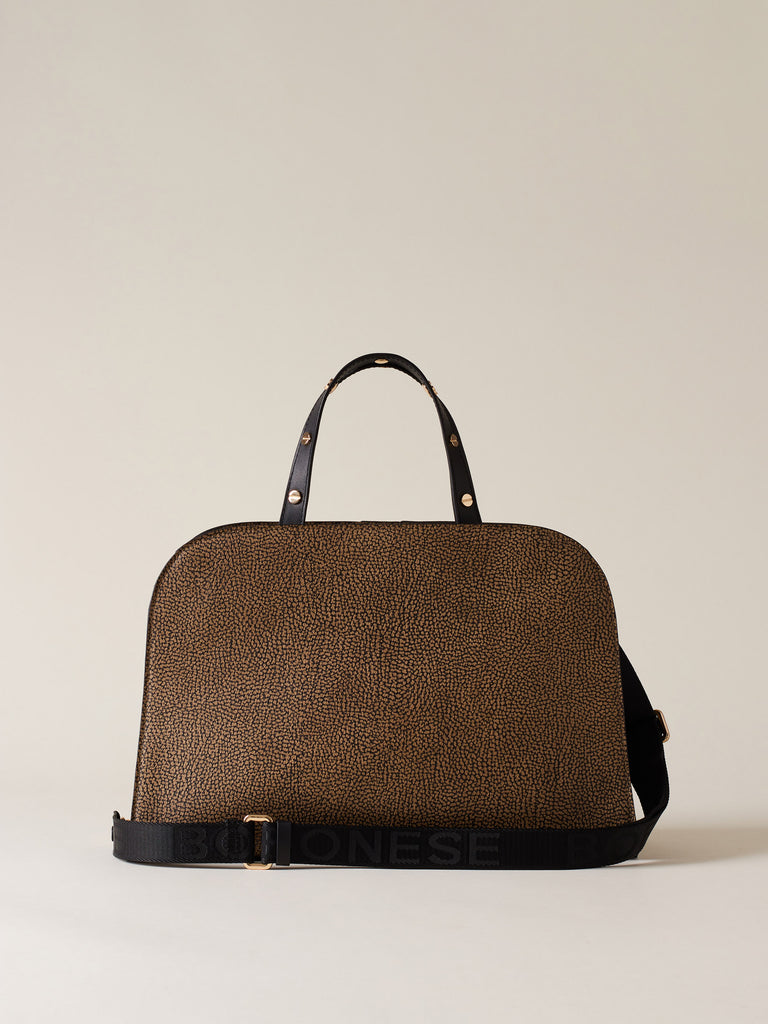 Borsa a mano di Tela rivestita OP - TULIP BORSA BAULETTO MEDIUM - Borbonese