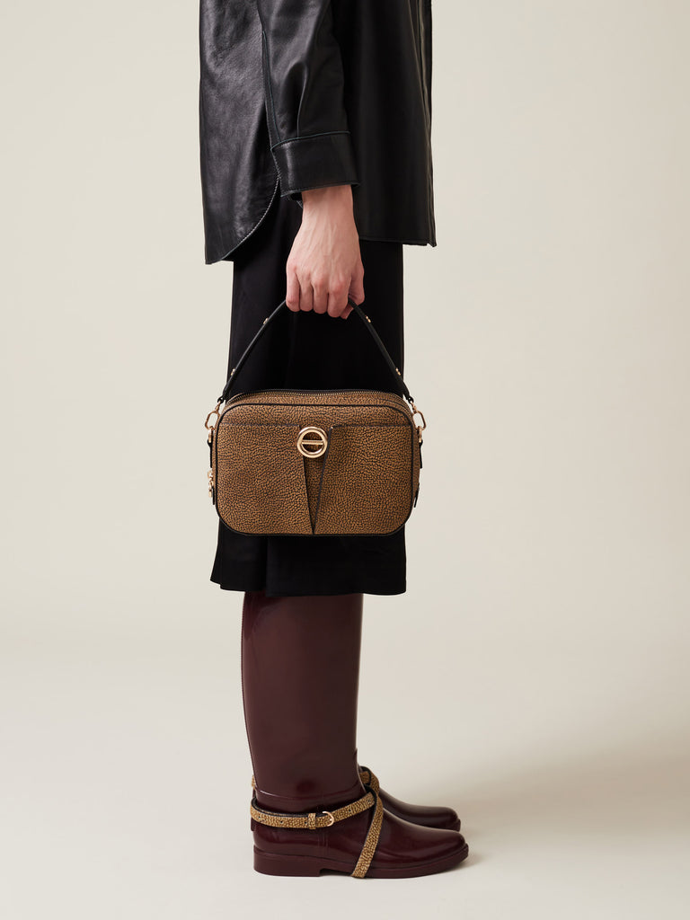 OP Coated Canvas Crossbody Strap - TULIP CAMERA BAG - Borbonese