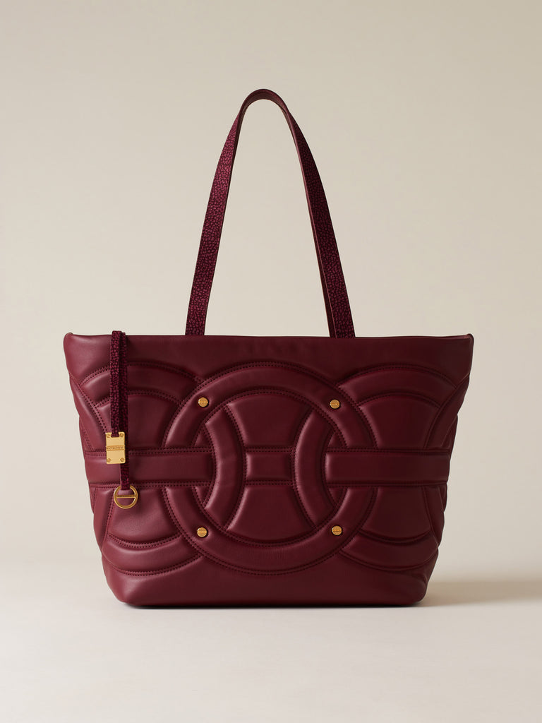 Borse Borbonese Viola RONDO' BORSA SHOPPING MEDIUM – Borbonese