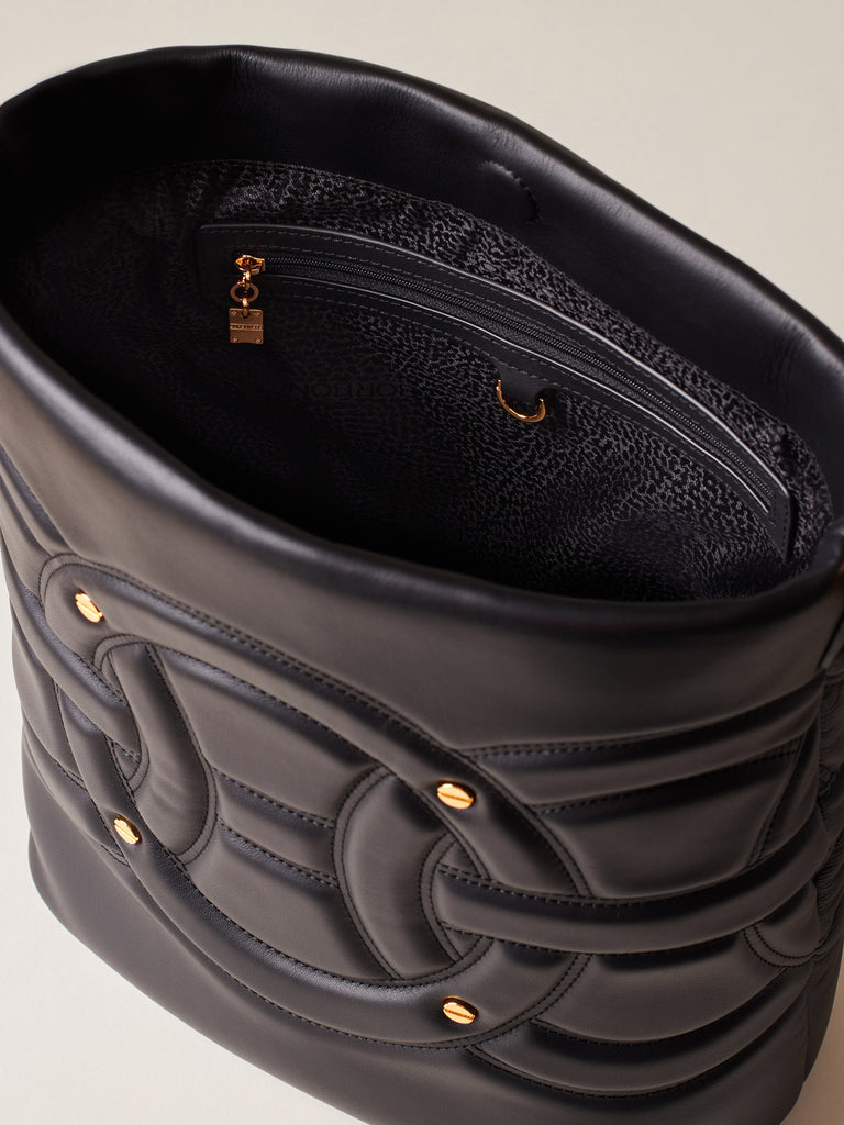 Borsa a spalla di Pelle - RONDO' BORSA SECCHIELLO MEDIUM - Borbonese