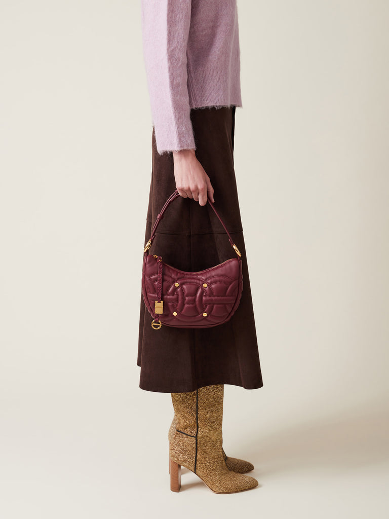 Borsa a spalla di Pelle - RONDO' BORSA HOBO SMALL - Borbonese