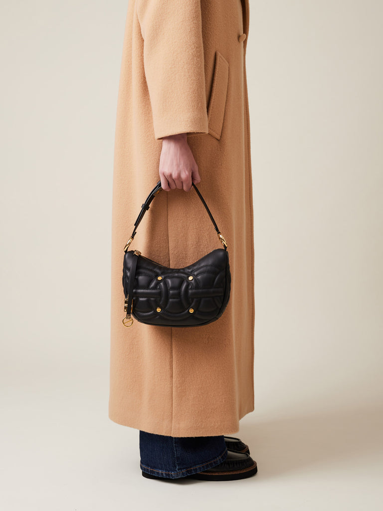 Borsa a spalla di Pelle - RONDO' BORSA HOBO SMALL - Borbonese