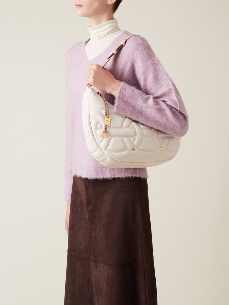 Borsa a spalla di Pelle - RONDO' BORSA HOBO MEDIUM - Borbonese