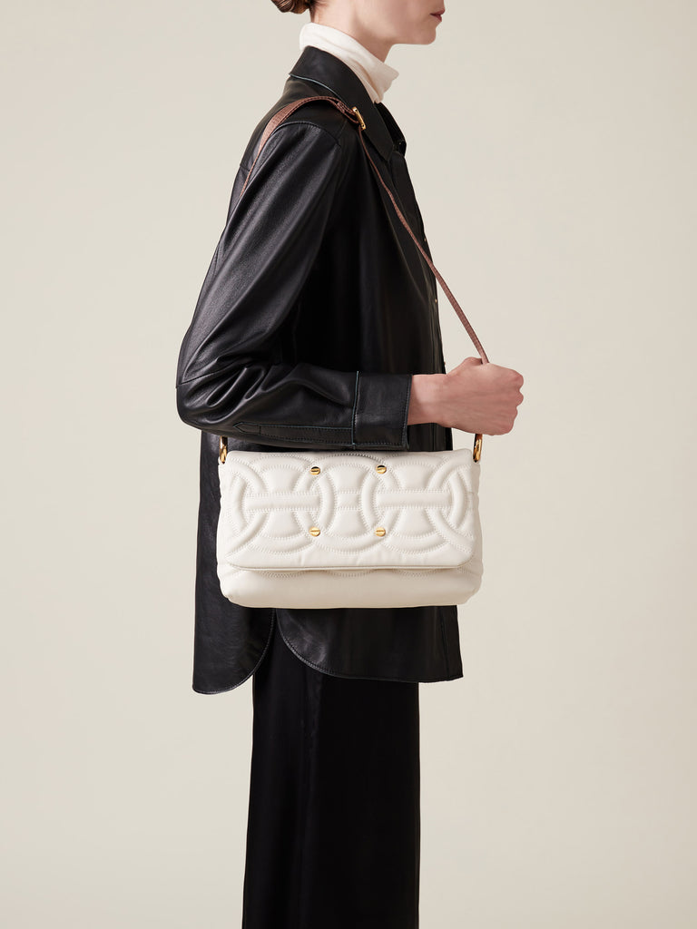 Leather Crossbody Bag - RONDO’ SMALL CROSSBODY BAG - Borbonese