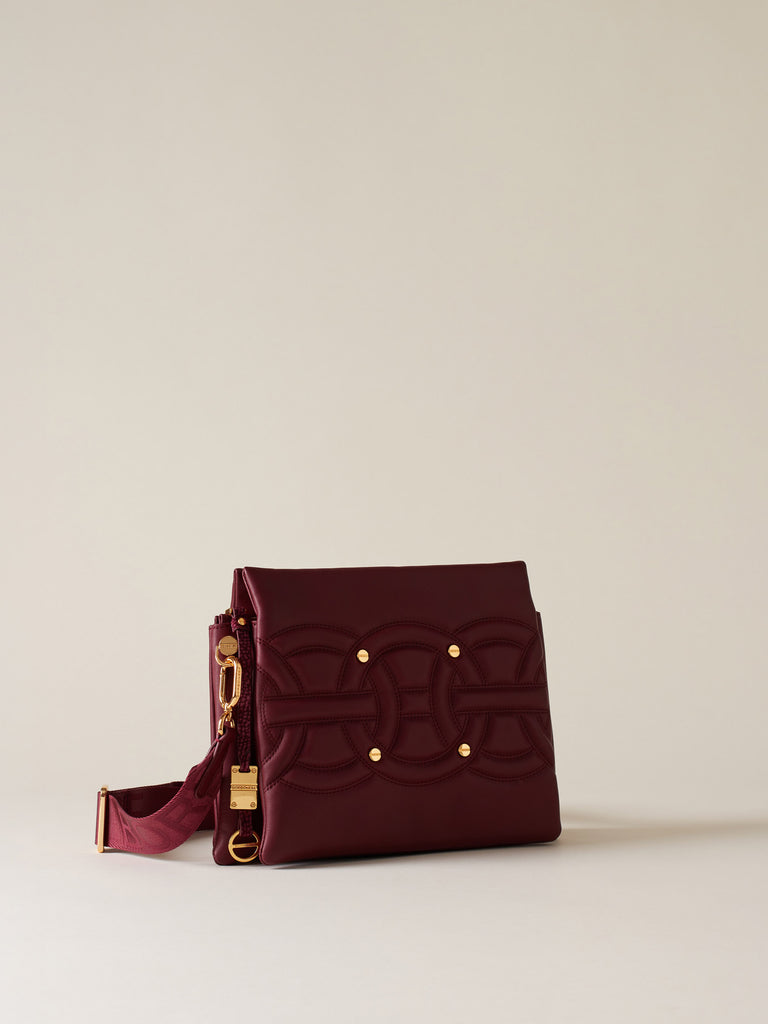 Borsa a tracolla di pelle - RONDO' BORSA CROSS OVER TRIFOLDER MEDIUM - Borbonese