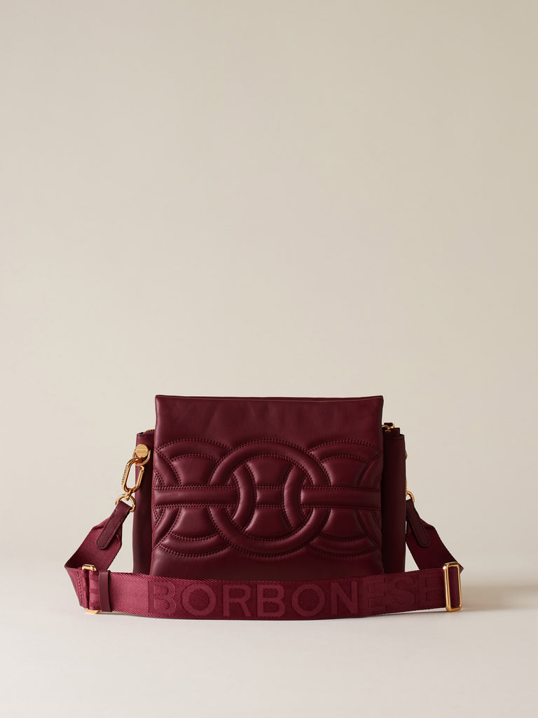 Borsa a tracolla di pelle - RONDO' BORSA CROSS OVER TRIFOLDER MEDIUM - Borbonese