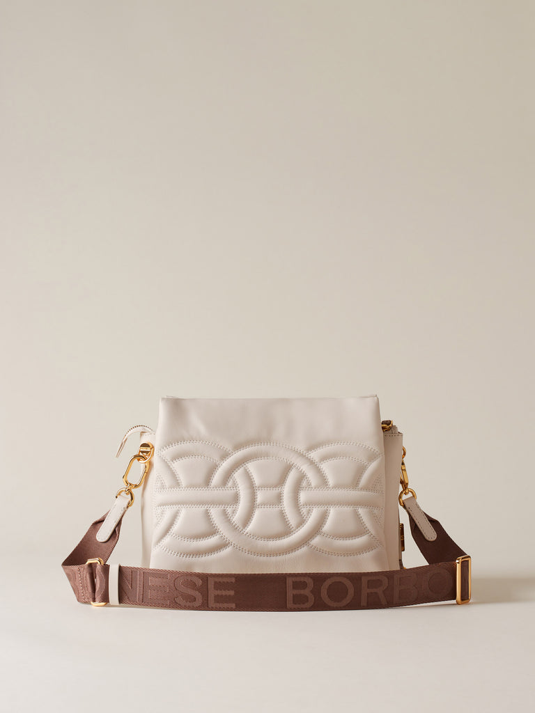 Borsa a tracolla di pelle - RONDO' BORSA CROSS OVER TRIFOLDER MEDIUM - Borbonese