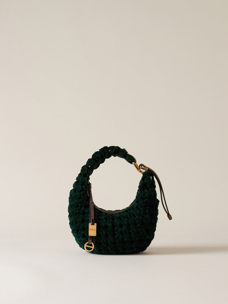 Velvet Handbag - LA NIDO PETITE HOBO BAG - Borbonese