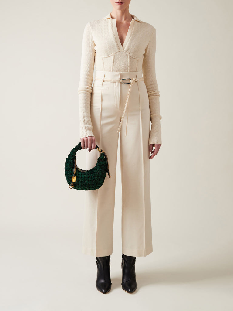 Velvet Handbag - LA NIDO PETITE HOBO BAG - Borbonese