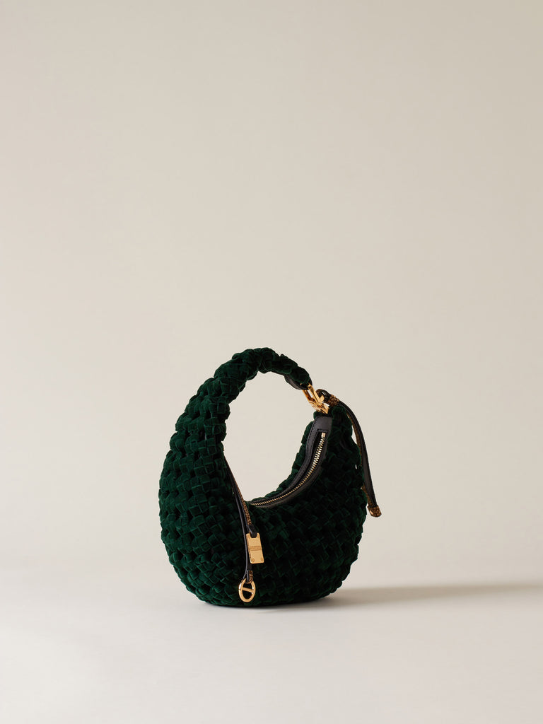 Velvet Handbag - LA NIDO PETITE HOBO BAG - Borbonese