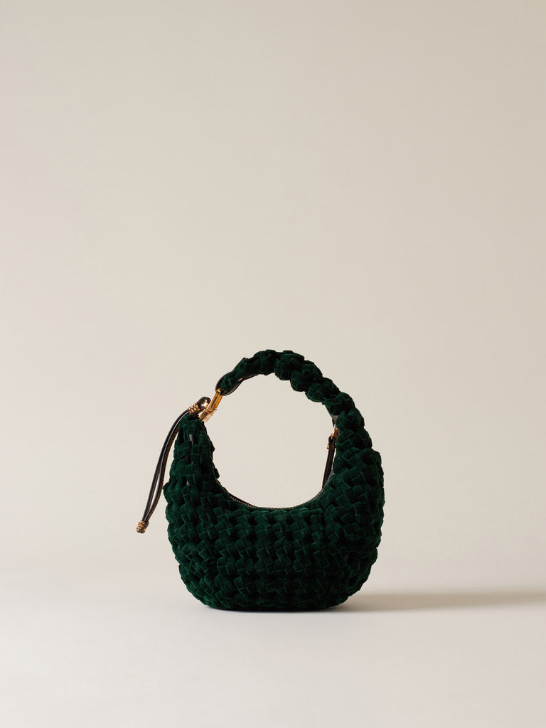 Velvet Handbag - LA NIDO PETITE HOBO BAG - Borbonese