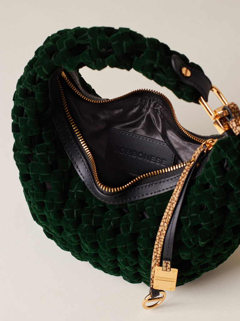 Velvet Handbag - LA NIDO PETITE HOBO BAG - Borbonese