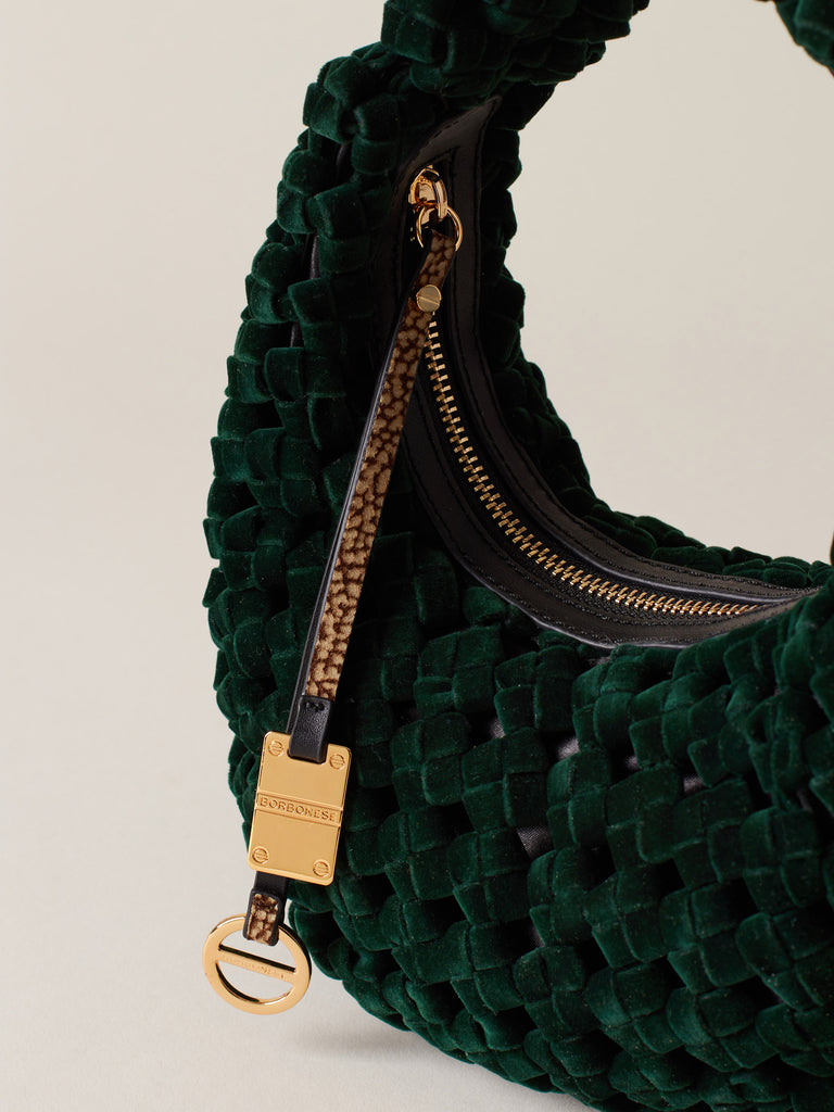 Velvet Handbag - LA NIDO PETITE HOBO BAG - Borbonese