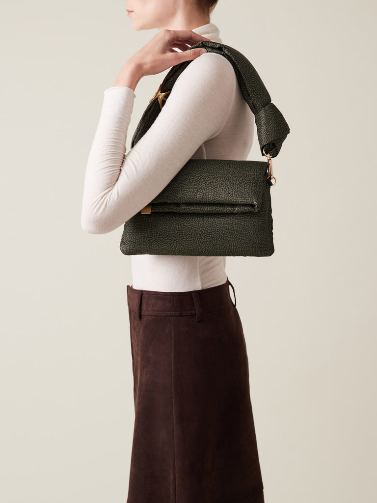 Recycled OP Fabric Crossbody Strap - TWINNIE TRIFOLD CROSSBODY BAG - Borbonese