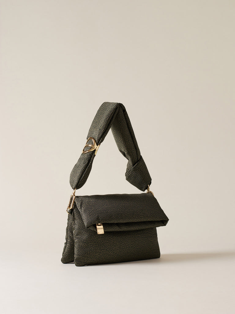 Tracolla di tessuto riciclato OP - TWINNIE BORSA CROSS OVER TRIFOLDER - Borbonese