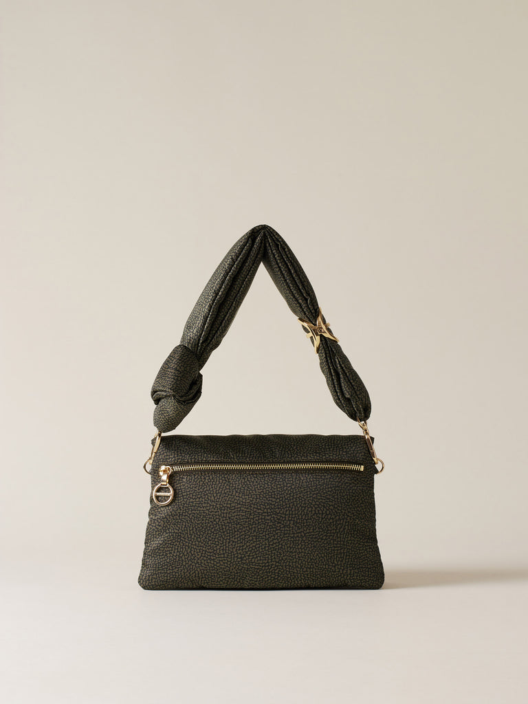 Tracolla di tessuto riciclato OP - TWINNIE BORSA CROSS OVER TRIFOLDER - Borbonese