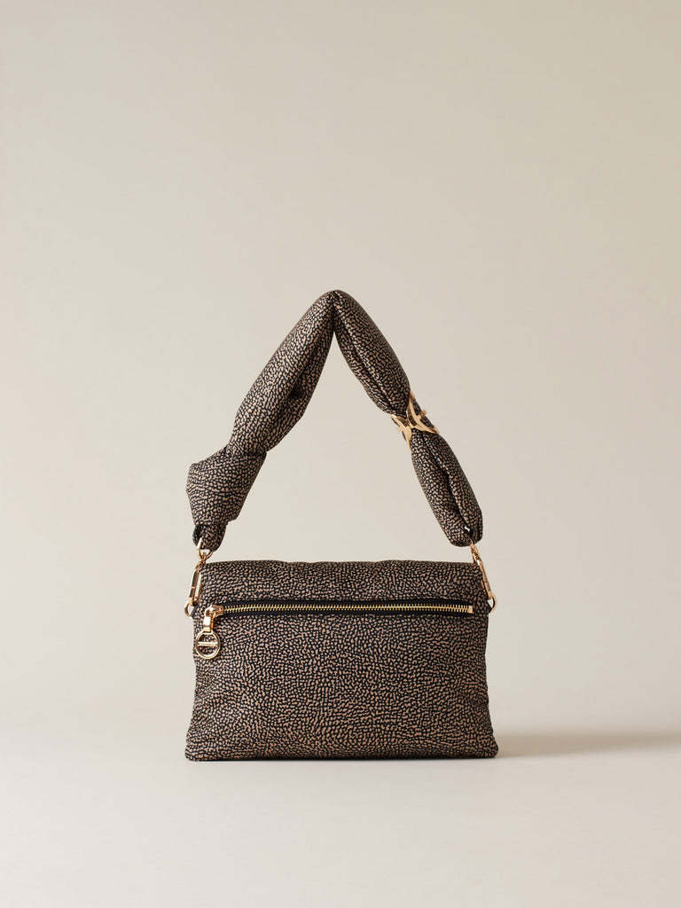 Tracolla di tessuto riciclato OP - TWINNIE BORSA CROSS OVER TRIFOLDER - Borbonese