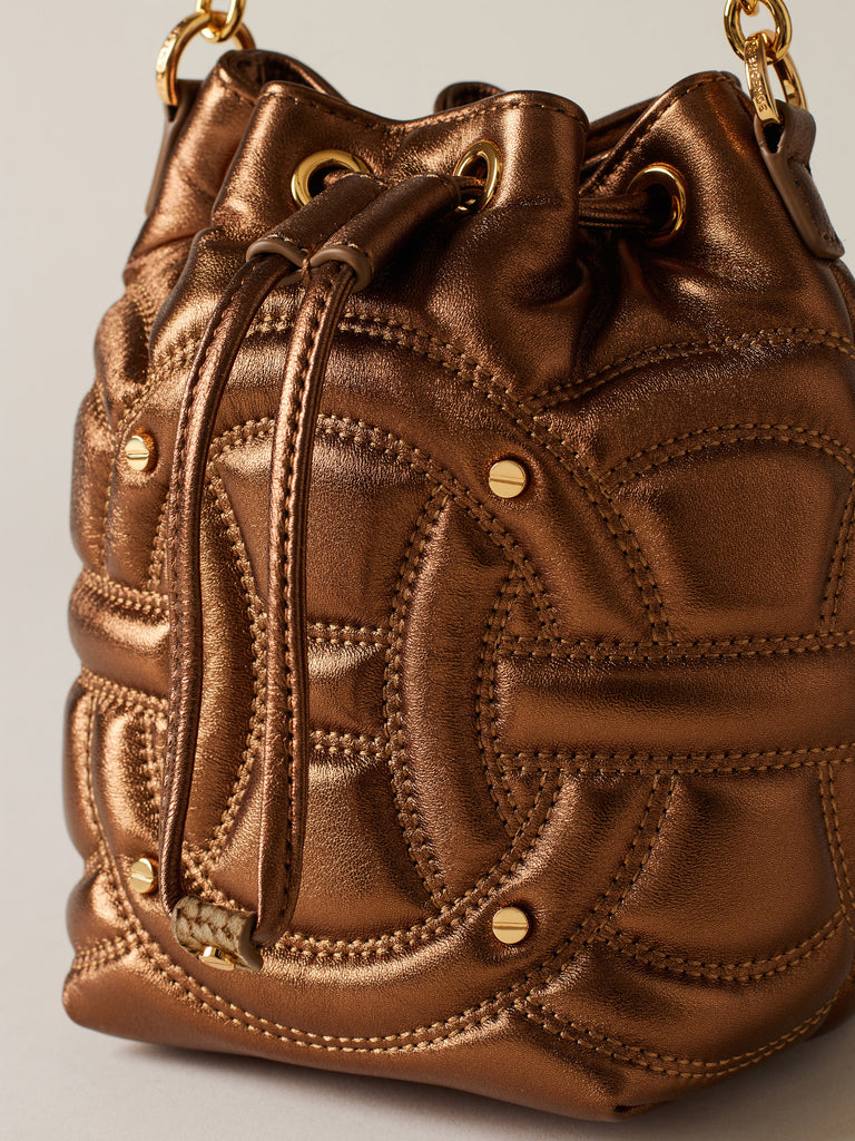 Borsa a mano di Pelle laminata - RONDO' BORSA SECCHIELLO MINI - Borbonese