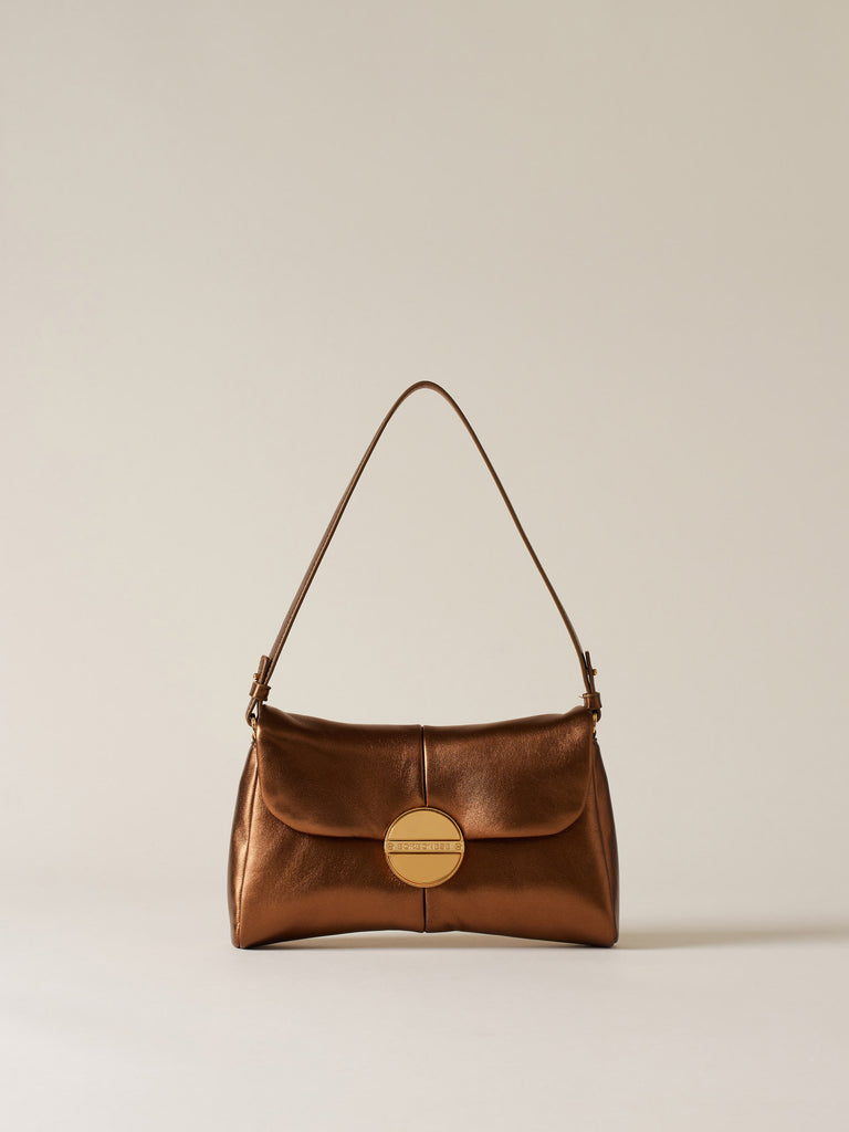 Borsa a spalla di Pelle laminata - COQUETTE BORSA A TRACOLLA MEDIUM - Borbonese