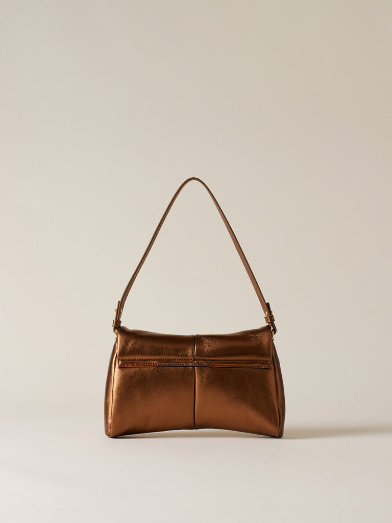 Borsa a spalla di Pelle laminata - COQUETTE BORSA A TRACOLLA MEDIUM - Borbonese
