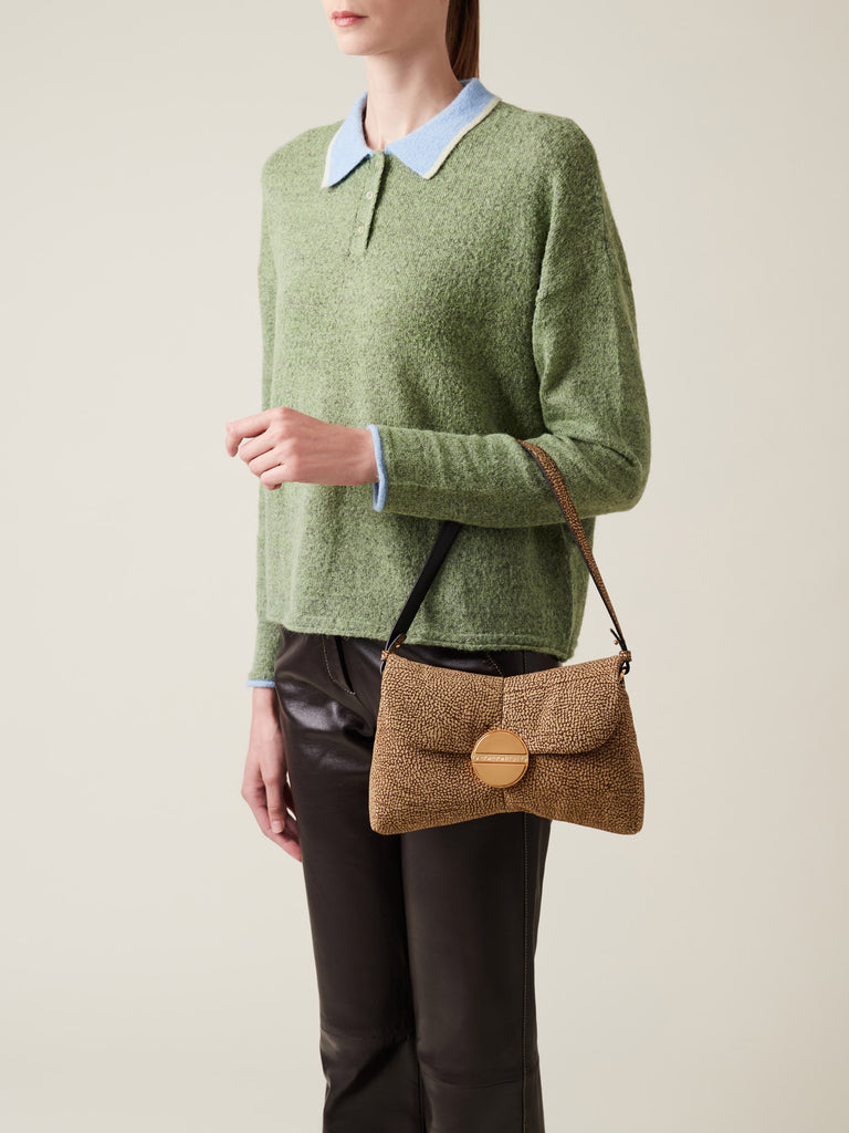 OP Suede Shoulder Bag - COQUETTE MEDIUM CROSSBODY BAG - Borbonese