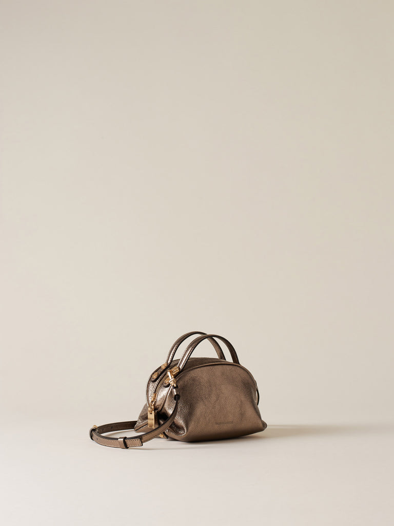 Leather shoulder bag - BOWLER BAG MINI - Borbonese