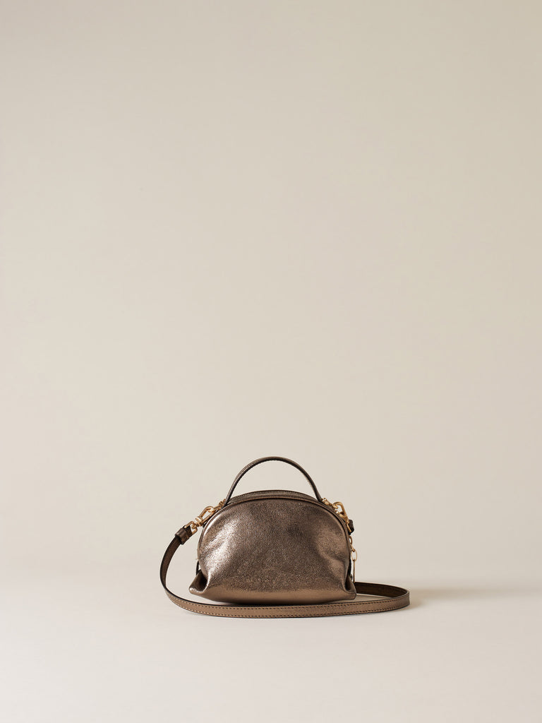 Leather shoulder bag - BOWLER BAG MINI - Borbonese