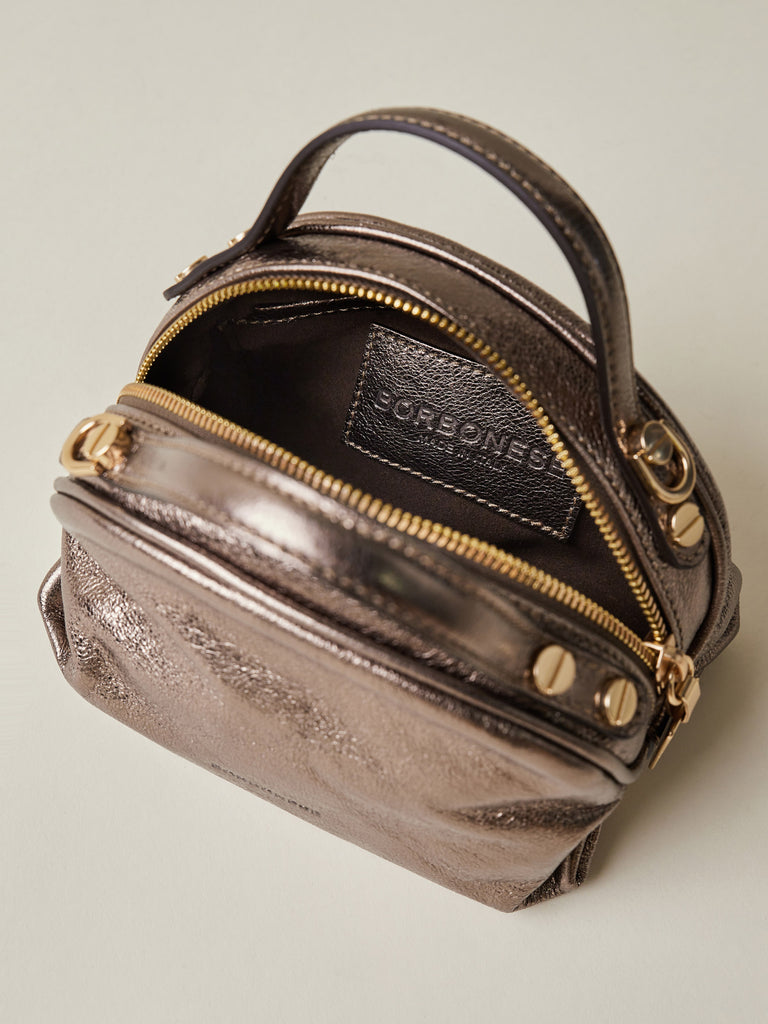 Leather shoulder bag - BOWLER BAG MINI - Borbonese