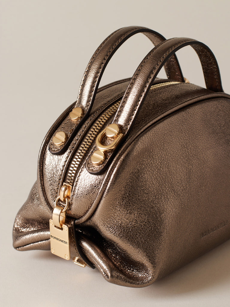 Leather shoulder bag - BOWLER BAG MINI - Borbonese