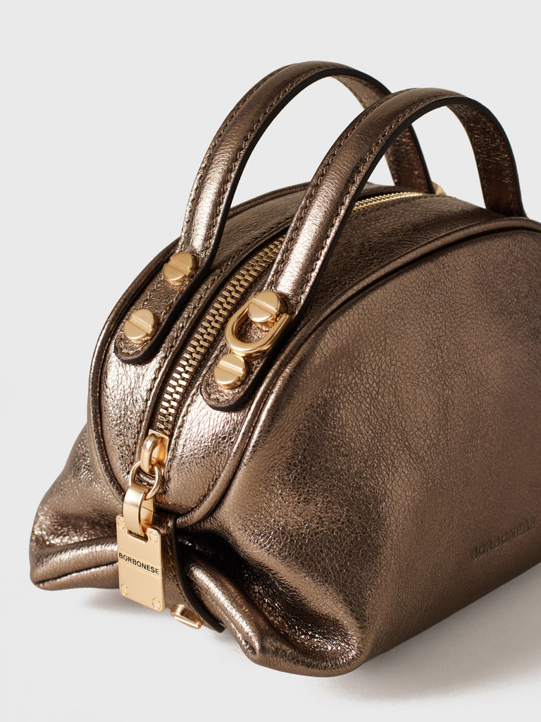Leather shoulder bag - BOWLER BAG MINI - Borbonese