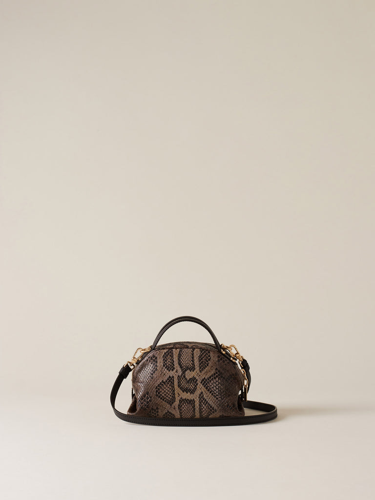 Leather shoulder bag - BOWLER BAG MINI - Borbonese