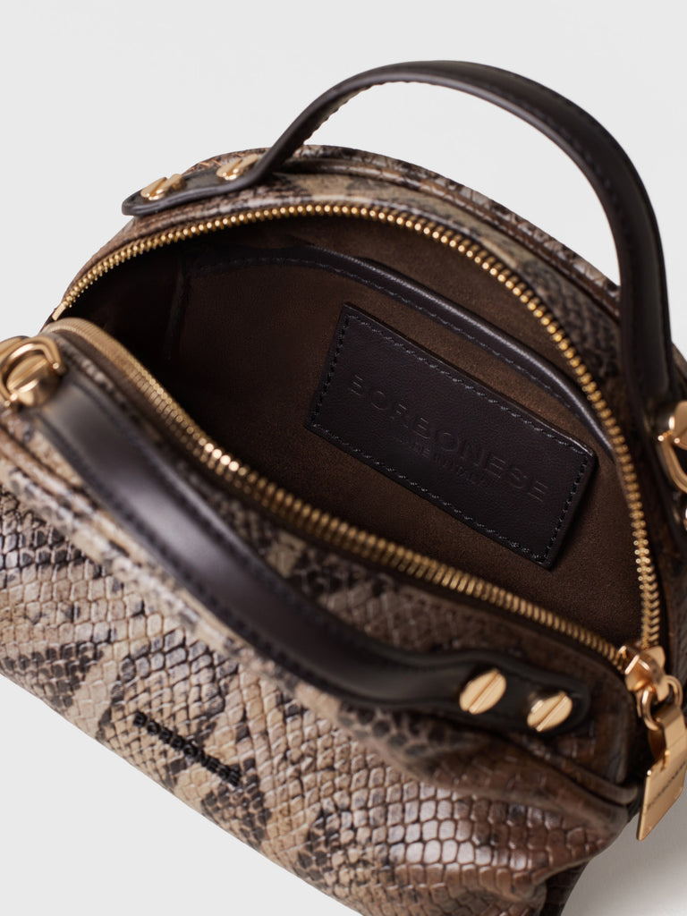 Leather shoulder bag - BOWLER BAG MINI - Borbonese
