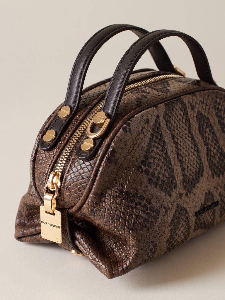 Leather shoulder bag - BOWLER BAG MINI - Borbonese