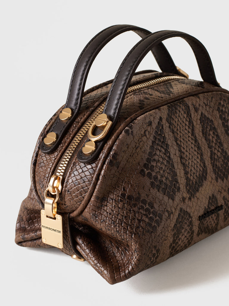 Leather shoulder bag - BOWLER BAG MINI - Borbonese