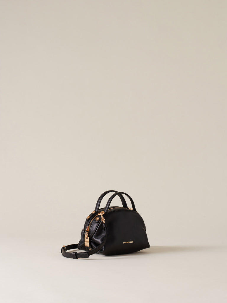 Leather shoulder bag - BOWLER BAG MINI - Borbonese