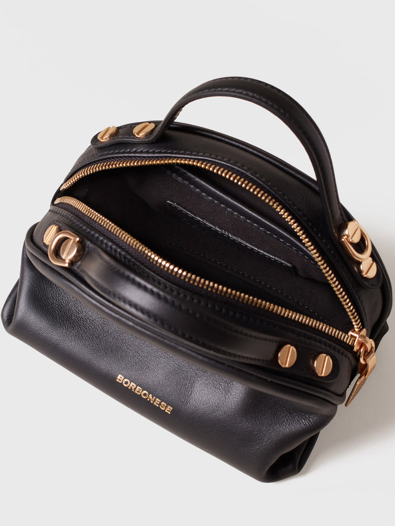Leather shoulder bag - BOWLER BAG MINI - Borbonese