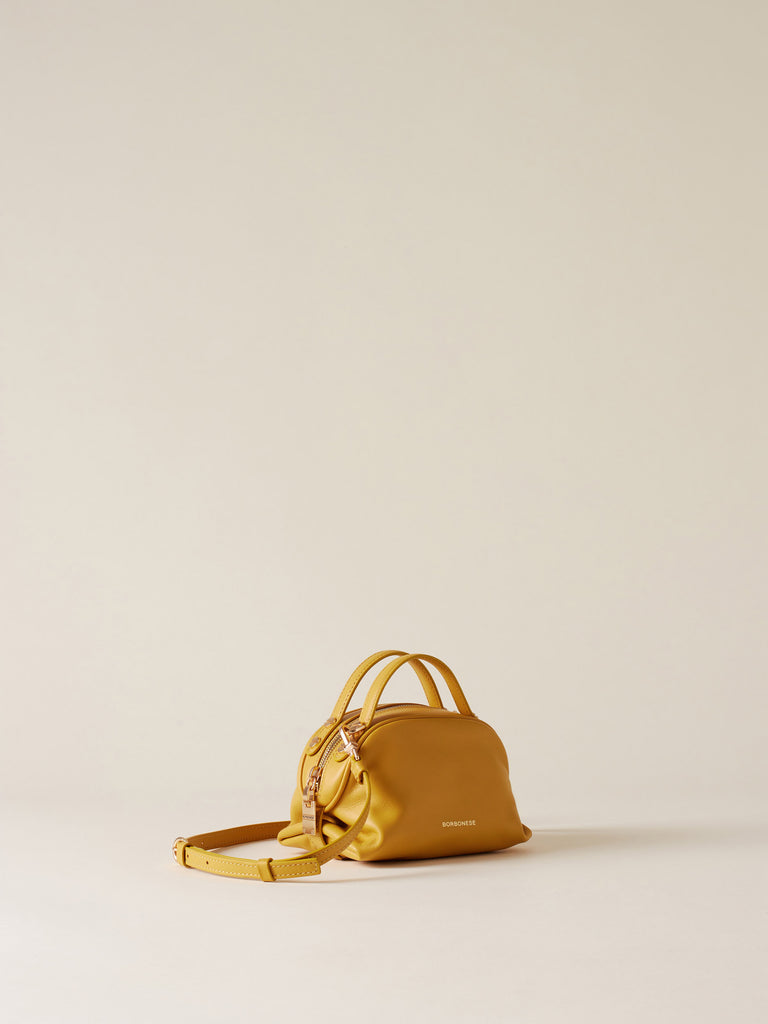 Leather shoulder bag - BOWLER BAG MINI - Borbonese