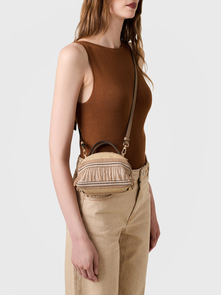 Borsa a tracolla di Tessuto Jacquard - BAULETTO MINI - Borbonese
