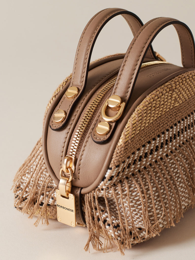 Borsa a tracolla di Tessuto Jacquard - BAULETTO MINI - Borbonese
