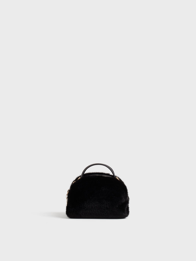 Borsa a tracolla in faux fur - BAULETTO MINI - Borbonese