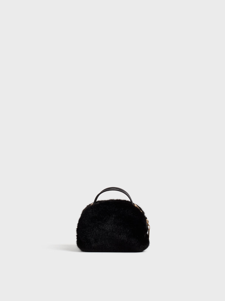 Borsa a tracolla in faux fur - BAULETTO MINI - Borbonese