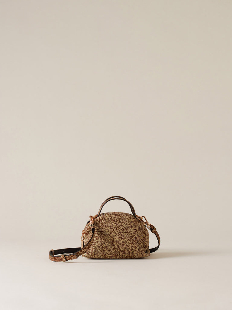 Op Suede shoulder bag - BOWLER BAG MINI - Borbonese