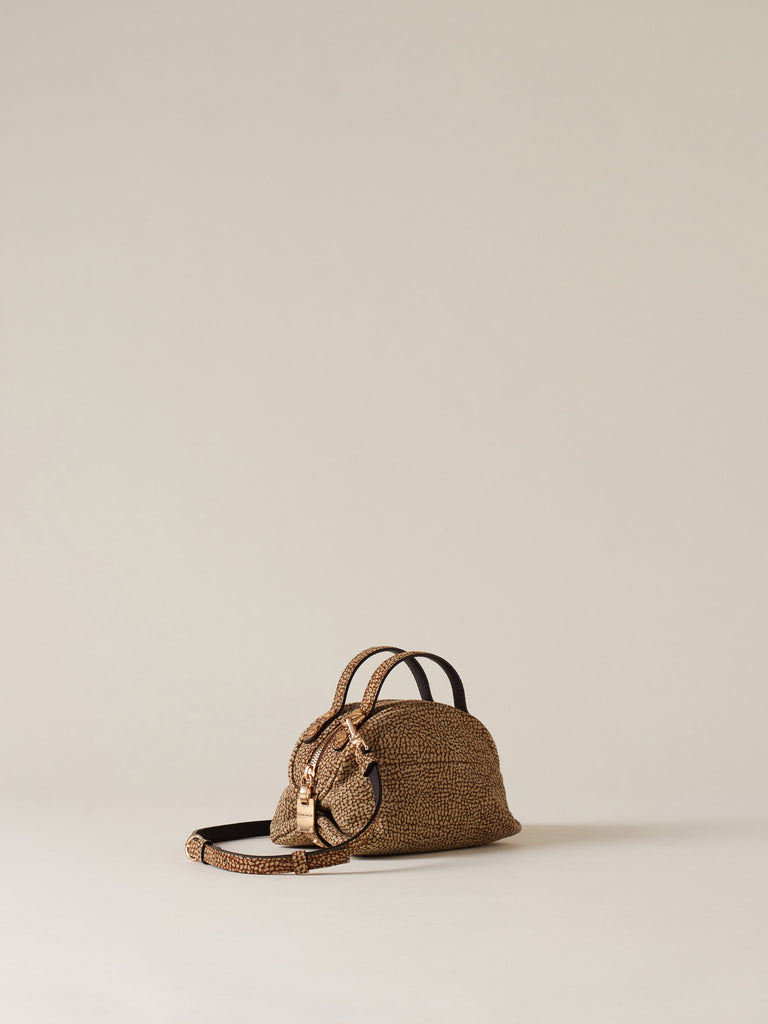 Op Suede shoulder bag - BOWLER BAG MINI - Borbonese