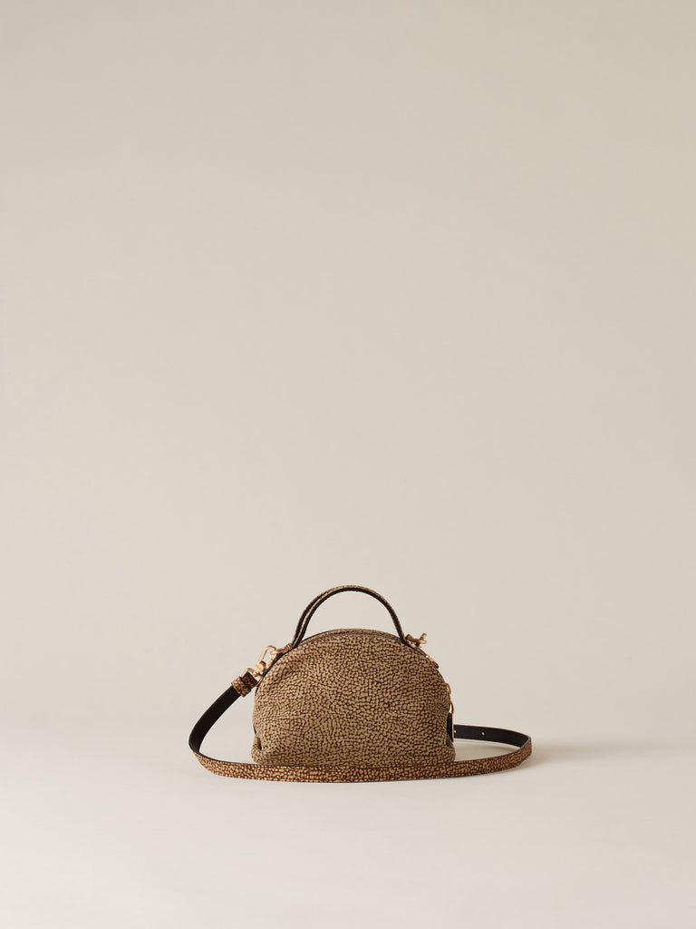Op Suede shoulder bag - BOWLER BAG MINI - Borbonese