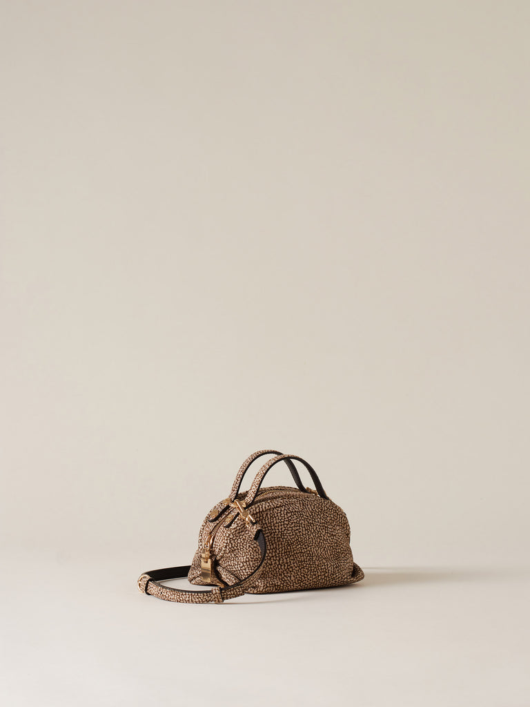 Op Suede shoulder bag - BOWLER BAG MINI - Borbonese