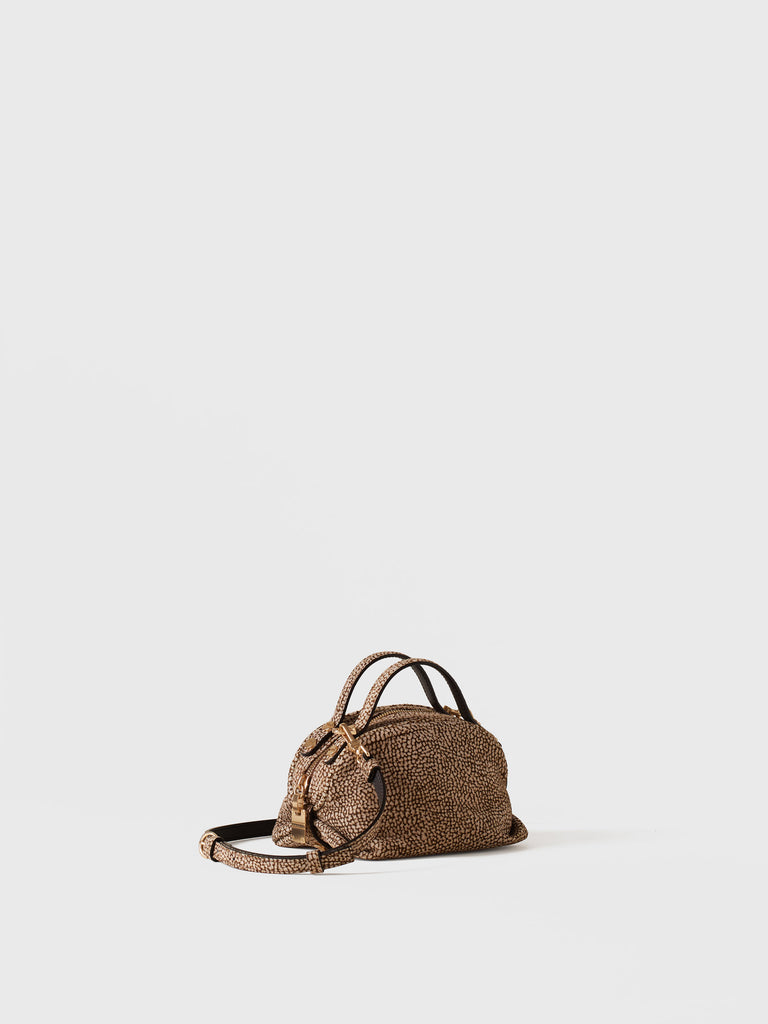 Op Suede shoulder bag - BOWLER BAG MINI - Borbonese