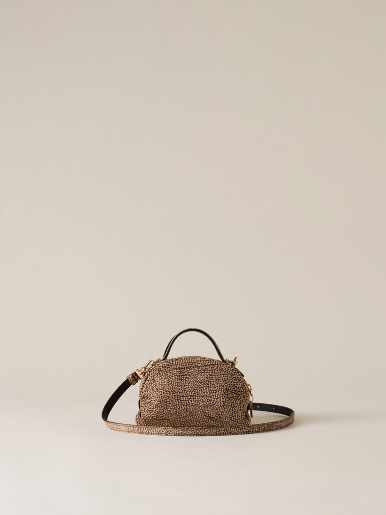 Op Suede shoulder bag - BOWLER BAG MINI - Borbonese