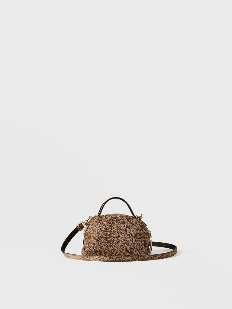 Op Suede shoulder bag - BOWLER BAG MINI - Borbonese