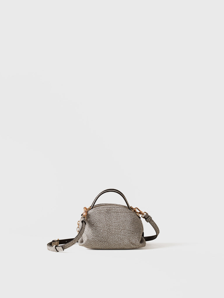 Op Suede shoulder bag - BOWLER BAG MINI - Borbonese